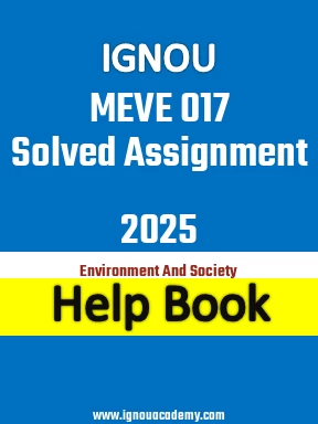 IGNOU MEVE 017 Solved Assignment 2025